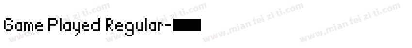 Game Played Regular字体转换